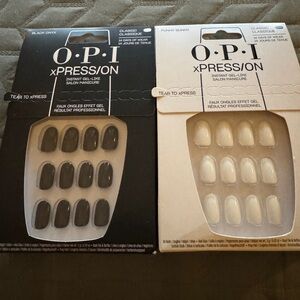 OPI xPRESS/ON Gel Nails - Black and White Set